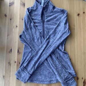 Lululemon Run Briskly 1/2 Zip - Heathered Cadet Blue